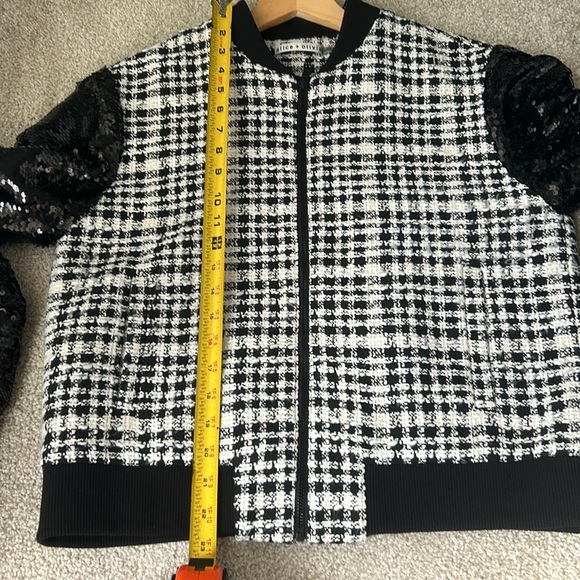 Alice & Olivia Felisa sequin bomber jacket - Picture 11 of 16